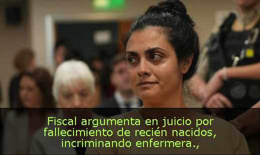 Fiscal argumenta en juicio por fallecimiento de recién nacidos, incriminando enfermera