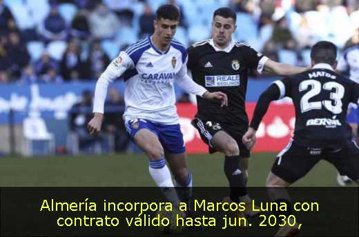 Almería incorpora a Marcos Luna con contrato válido hasta jun. 2030