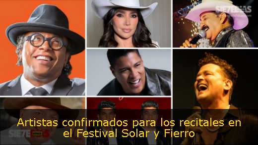 Artistas confirmados para los recitales en el Festival Solar y Fierro 