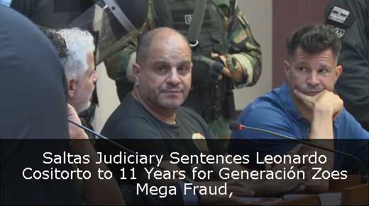 Saltas Judiciary Sentences Leonardo Cositorto to 11 Years for Generación Zoes Mega Fraud