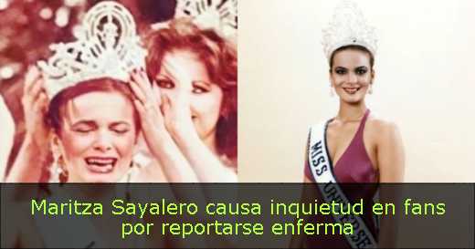 Maritza Sayalero causa inquietud en fans por reportarse enferma 