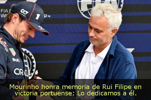 Mourinho honra memoria de Rui Filipe en victoria portuense: Lo dedicamos a él. Mourinho honra memoria de Rui Filipe en victoria portuense: Lo dedicamos a él.
