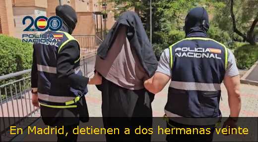 En Madrid, detienen a dos hermanas veinte