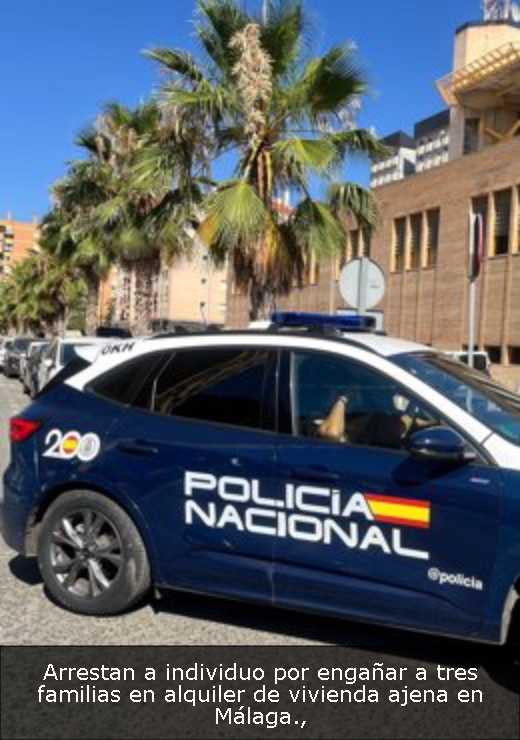 Arrestan a individuo por engañar a tres familias en alquiler de vivienda ajena en Málaga