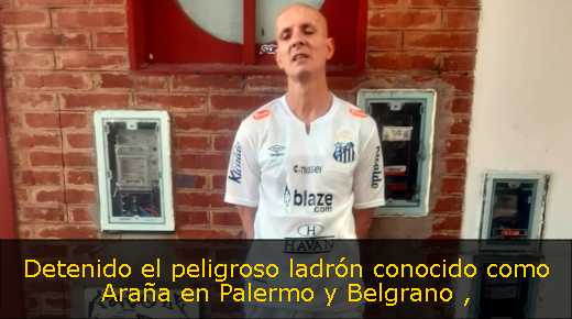 Detenido el peligroso ladrón conocido como Araña en Palermo y Belgrano 