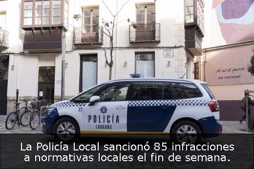 La Policía Local sancionó 85 infracciones a normativas locales el fin de semana