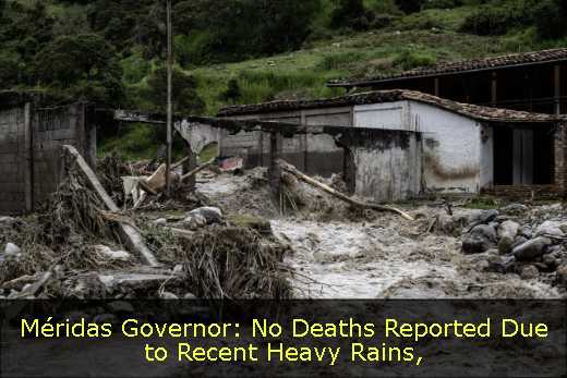 Méridas Governor: No Deaths Reported Due to Recent Heavy Rains