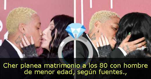Cher planea matrimonio a los 80 con hombre de menor edad, según fuentes