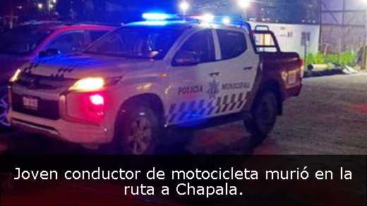 Joven conductor de motocicleta murió en la ruta a Chapala. 