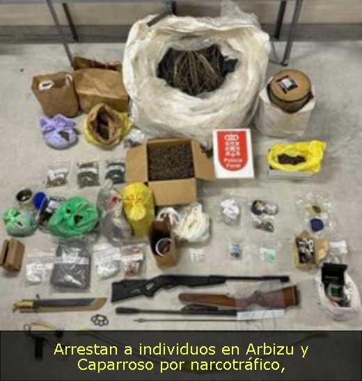 Arrestan a individuos en Arbizu y Caparroso por narcotráfico