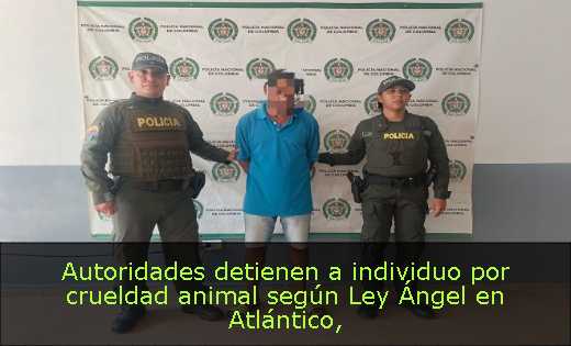 Autoridades detienen a individuo por crueldad animal según Ley Ángel en Atlántico