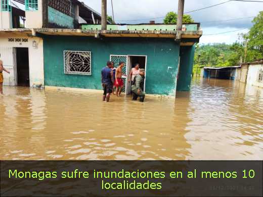Monagas sufre inundaciones en al menos 10 localidades