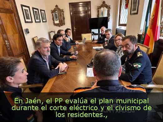 En Jaén, el PP evalúa el plan municipal durante el corte eléctrico y el civismo de los residentes
