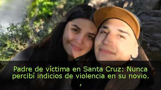 Padre de víctima en Santa Cruz: Nunca percibí indicios de violencia en su novio. 