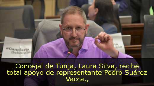 Concejal de Tunja, Laura Silva, recibe total apoyo de representante Pedro Suárez Vacca