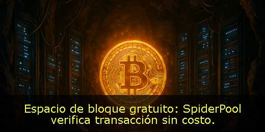 Espacio de bloque gratuito: SpiderPool verifica transacción sin costo. 
