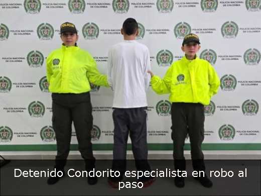 Detenido Condorito especialista en robo al paso 