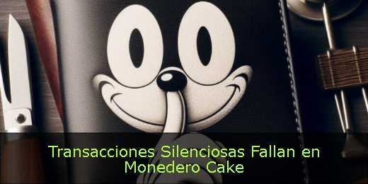 Transacciones Silenciosas Fallan en Monedero Cake