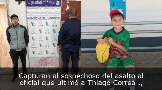 Capturan al sospechoso del asalto al oficial que ultimó a Thiago Correa 