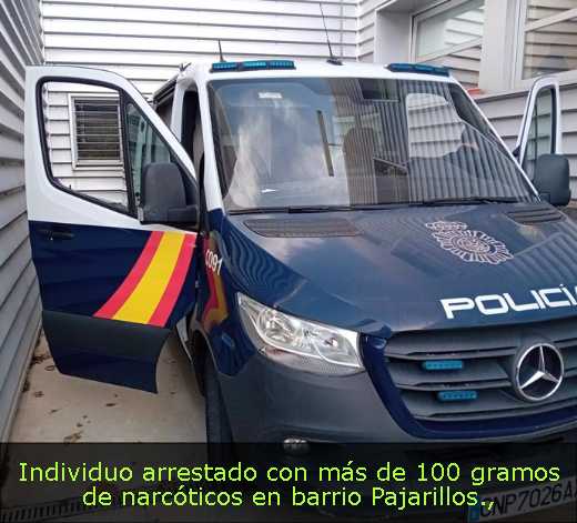 Individuo arrestado con más de 100 gramos de narcóticos en barrio Pajarillos