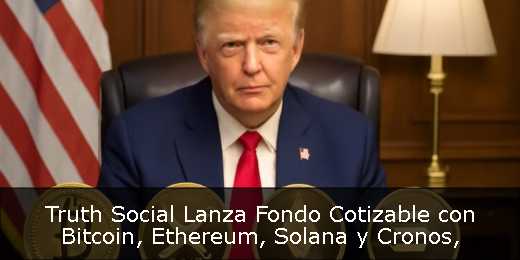 Truth Social Lanza Fondo Cotizable con Bitcoin, Ethereum, Solana y Cronos