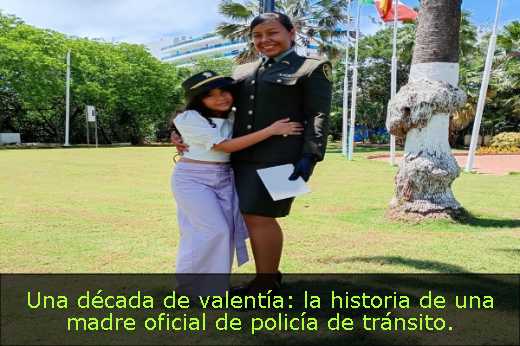 Una década de valentía: la historia de una madre oficial de policía de tránsito. 