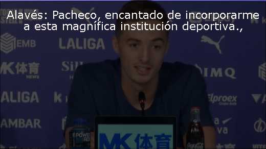 Alavés: Pacheco, encantado de incorporarme a esta magnífica institución deportiva
