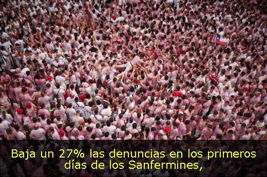 Baja un 27% las denuncias en los primeros días de los Sanfermines