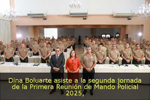 Dina Boluarte asiste a la segunda jornada de la Primera Reunión de Mando Policial 2025