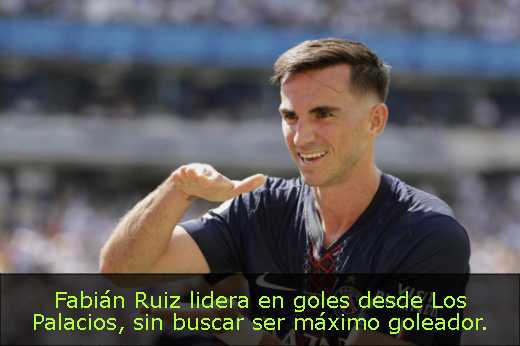 Fabián Ruiz lidera en goles desde Los Palacios, sin buscar ser máximo goleador. 