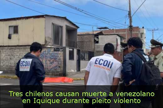 Tres chilenos causan muerte a venezolano en Iquique durante pleito violento 