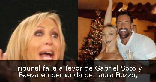 Tribunal falla a favor de Gabriel Soto y Baeva en demanda de Laura Bozzo