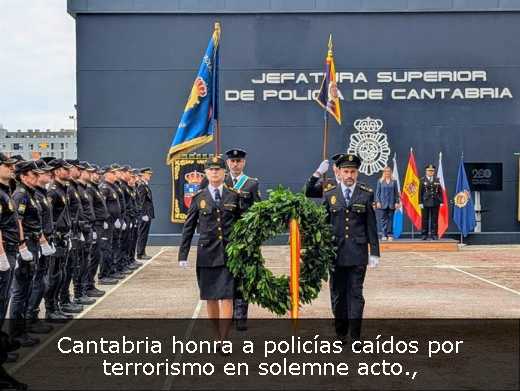 Cantabria honra a policías caídos por terrorismo en solemne acto