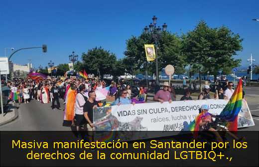 Masiva manifestación en Santander por los derechos de la comunidad LGTBIQ 