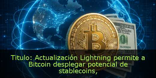 Titulo: Actualización Lightning permite a Bitcoin desplegar potencial de stablecoins