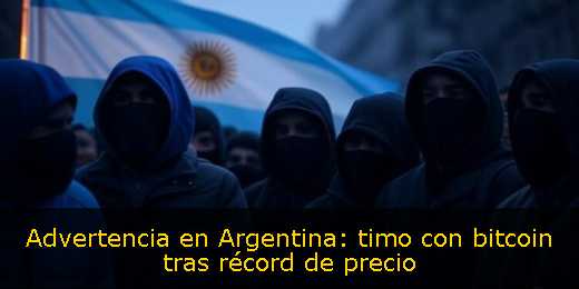 Advertencia en Argentina: timo con bitcoin tras récord de precio