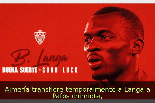 Almería transfiere temporalmente a Langa a Pafos chipriota