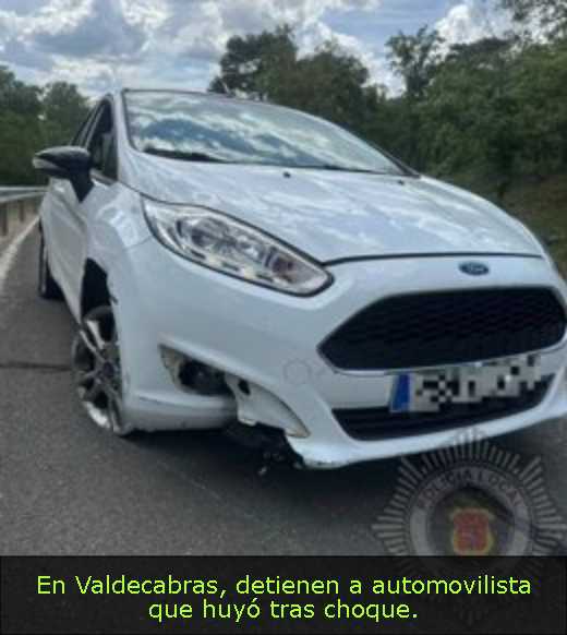 En Valdecabras, detienen a automovilista que huyó tras choque