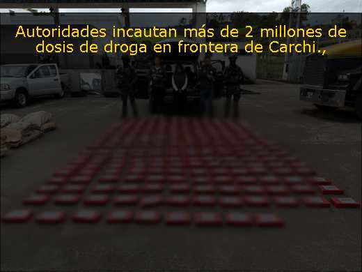 Autoridades incautan más de 2 millones de dosis de droga en frontera de Carchi