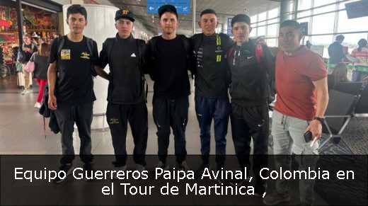 Equipo Guerreros Paipa Avinal, Colombia en el Tour de Martinica 