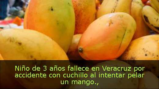 Niño de 3 años fallece en Veracruz por accidente con cuchillo al intentar pelar un mango