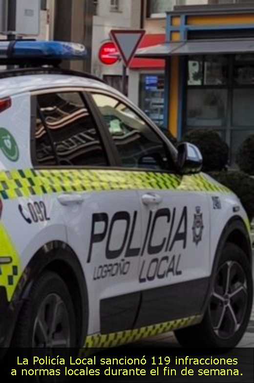 La Policía Local sancionó 119 infracciones a normas locales durante el fin de semana. 