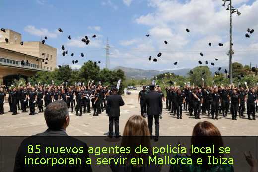 85 nuevos agentes de policía local se incorporan a servir en Mallorca e Ibiza 