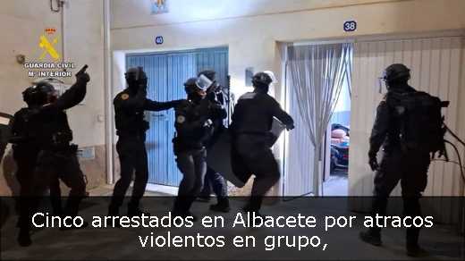 Cinco arrestados en Albacete por atracos violentos en grupo