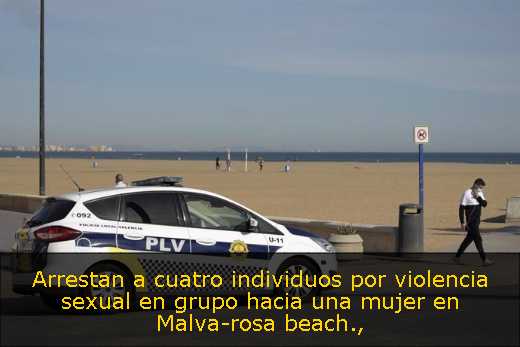 Arrestan a cuatro individuos por violencia sexual en grupo hacia una mujer en Malva-rosa beach