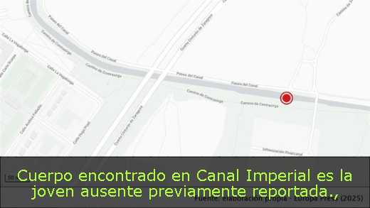 Cuerpo encontrado en Canal Imperial es la joven ausente previamente reportada