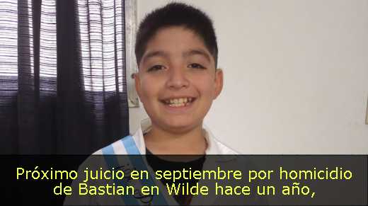 Próximo juicio en septiembre por homicidio de Bastian en Wilde hace un año