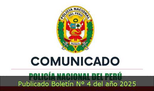 Publicado Boletín N° 4 del año 2025 