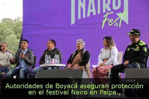 Autoridades de Boyacá aseguran protección en el festival Nairo en Paipa