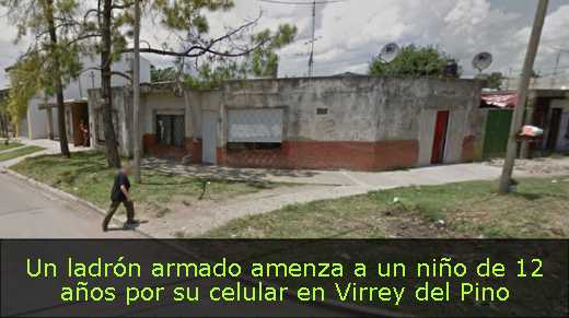 Un ladrón armado amenza a un niño de 12 años por su celular en Virrey del Pino 